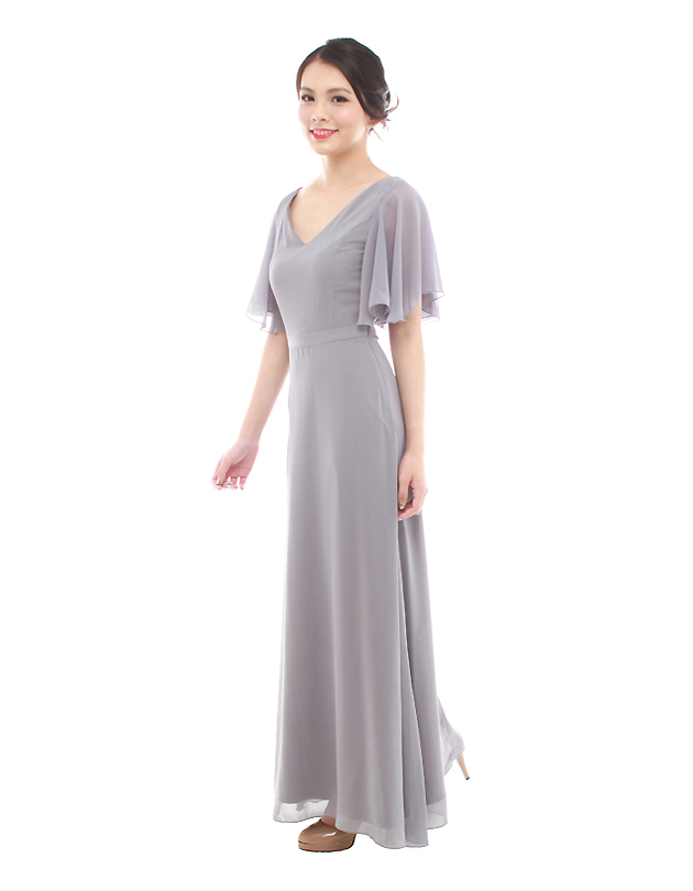 Victoria Maxi Dress in Grey